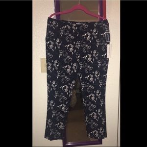 Flower pattern pants.